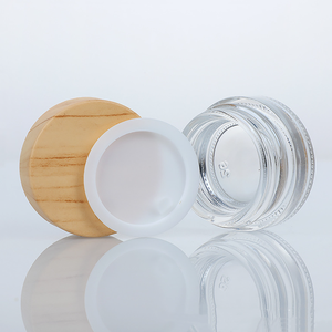 <span class=keywords><strong>Petit</strong></span> emballage cosmétique de soins de la peau rechargeable 5g 5ml bouchon <span class=keywords><strong>en</strong></span> plastique vide de grain de bois <span class=keywords><strong>pot</strong></span> <span class=keywords><strong>en</strong></span> <span class=keywords><strong>verre</strong></span> de crème pour les yeux - Product Image 3