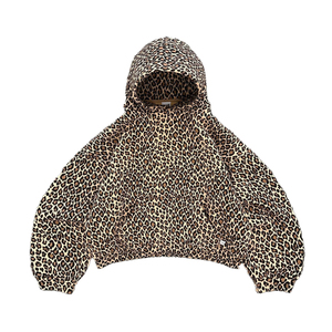 Felpa Sportiva <span class=keywords><strong>con</strong></span> Cappuccio e <span class=keywords><strong>Zip</strong></span> Stile Retrò Europeo e Americano <span class=keywords><strong>con</strong></span> Stampa Leopardata per Coppie Hip-Hop - Product Image 3