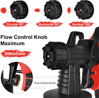 Pistol Semprot Tanpa Kabel Mini Bertenaga Baterai 21V, 3 Mode Semprot, Wadah 28 oz untuk Mengecat Mobil, Furnitur, Dinding -DIY 2000PSI