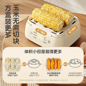 เครื่องนึ่งไฟฟ้าชิโก้ 2 ชั้น เครื่องต้มไข่ 2 ชั้น พร้อมตัวตั้งเวลา ปิดเครื่องอัตโนมัติ ใช้ในบ้าน เครื่องทำอาหารเช้า - Product Image 3