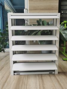 Volet persienne vertical amovible TOMA en alliage d'aluminium moderne avec panneau en verre, protection extérieure durable contre les moustiques - Product Image 3
