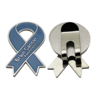 Clip de chapeau de golf en métal magnétique fort personnalisé OEM Porte-casquettes en argent Accessoires d'entraînement de golf Clips de chapeau de golf Marqueur de balle
