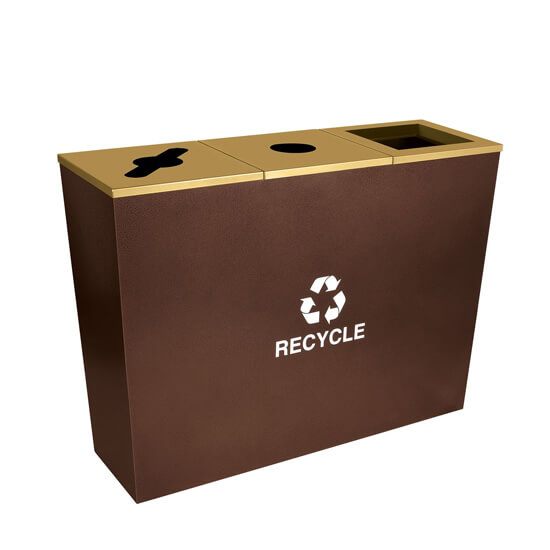 Metro Recycling Trash Can Bus Dustbin 1/2/3/4 Bins Garbage Can Indoor Outdoor Waste Container