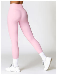 Pantalons de yoga taille haute pour femmes, leggings de fitness à séchage rapide, leggings de sport de plein air amincissants avec motif uni - Product Image 2