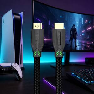 Cable HDMI 2.1 Certificado de Ultra Alta Velocidad 8K, 48Gbps, 8K60Hz, 4K120Hz, 10K HDR, Chapado en Oro, Trenzado de Nailon, para PS5, Xbox, <span class=keywords><strong>TV</strong></span> - Product Image 5