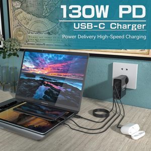 <span class=keywords><strong>Cargador</strong></span> de Pared HYTO 130W USB C GaN con 4 Puertos PD 100W, Estación de Carga de Viaje, Adaptador de Corriente USB-C para MacBook Pro, Air, iPhone 17, Pixel - Product Image 6