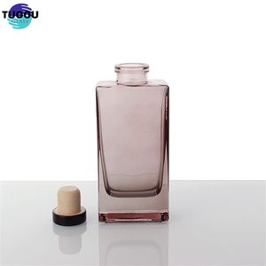 Botella de vidrio para aromaterapia, difusor de caña, Rectangular, cuadrado, ámbar, Arami, gran oferta - Product Image 6