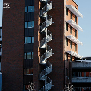 Scala a Chiocciola Moderna in Acciaio Zincato a Caldo, Kit per Interni ed Esterni, Design Personalizzato con Supporto per Disegno Gratuito - Product Image 1