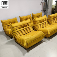 Canapé-lit Chesterfield en velours de style Mid-Century Modern, en forme de L, une place, inclinable – Durable, confortable, polyvalent, idéal pour la salle de sport