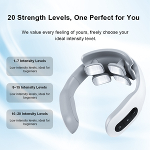 Bulk Order Heated Rechargeable EMS Massager 180mAh Battery Automatic Shoulder Massager 20 Speed Levels Wireless Neck Massager - Product Image 4