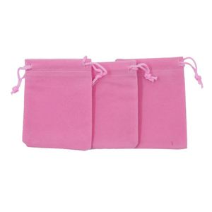 ถุงกำมะหยี่สีชมพูขนาด 7*9 ซม. พร้อมเชือกผูก สำหรับใส่เครื่องประดับและของขวัญ ปรับแต่งโลโก้ได้ เหมาะสำหรับบรรจุภัณฑ์เครื่องสำอาง - Product Image 3