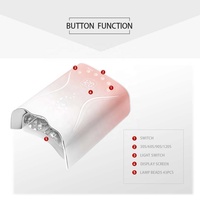 Lampe UV LED sans fil rechargeable 115W 5200mAh à séchage rapide pour manucure et pédicure de bureau