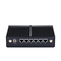 K30731G6-S05 Intel Core I3 Dual-Core, Router Firewall con 6 Puertos Gigabit LAN, Mini PC Sin Ventilador, Almacenamiento SSD+HDD, RAM DDR4 para Uso Empresarial
