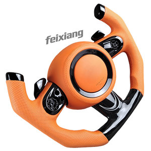 Volant de course F1 en fibre de carbone forgée miniature, en cuir, en forme de D, à 3 branches, diamètre standard, pour <span class=keywords><strong>Cooper</strong></span> <span class=keywords><strong>S</strong></span> R50-R59 F54-F60 - Product Image 4