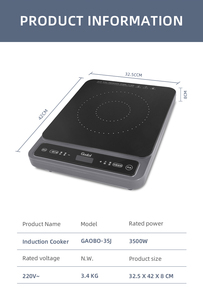 เตาแม่เหล็กไฟฟ้าอัจฉริยะ3500W แบบพกพา, เตาทำความร้อนเซรามิกพร้อมแผงพลังงานแสงอาทิตย์สำหรับใช้ในครัวกลางแจ้ง - Product Image 6