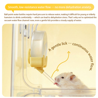 Botol Minum Hamster Yee dengan Penyangga Magnetik, Vakum, Otomatis, Anti Bocor, Kapasitas Besar untuk Hamster Syria dan Hamster Dwarf