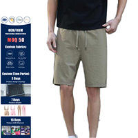 Shorts pour hommes personnalisés de haute qualité, taille mi-haute, coupe régulière, été, avec cordon de serrage, tissés, respirants, décontractés, séchage rapide