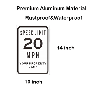 Cartello in Alluminio Limite di Velocità <span class=keywords><strong>20</strong></span> <span class=keywords><strong>MPH</strong></span> - Conforme MUTCD, Riflettente, Personalizzabile per Segnaletica Stradale - Product Image 2