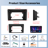 Podofo pour Volvo S40/C30/C70 2006-2012, autoradio 9 pouces 4+64G, audio de voiture, Carplay/Android Auto sans fil, WiFi, GPS, fournisseur OEM ODM