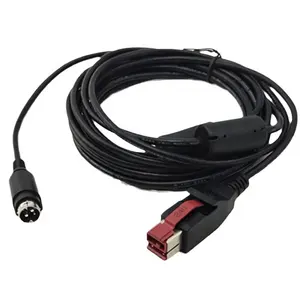 Cable de alimentación usb de 24V a hosiden 3p din para teclado IBM pos, HP POS, BM477AA