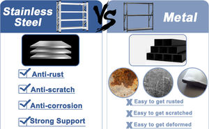 Scaffali in Acciaio Inox a 4 Ripiani Senza Bulloni per Garage, Produzione di Scaffalature e Mensole per Stoccaggio - Product Image 5