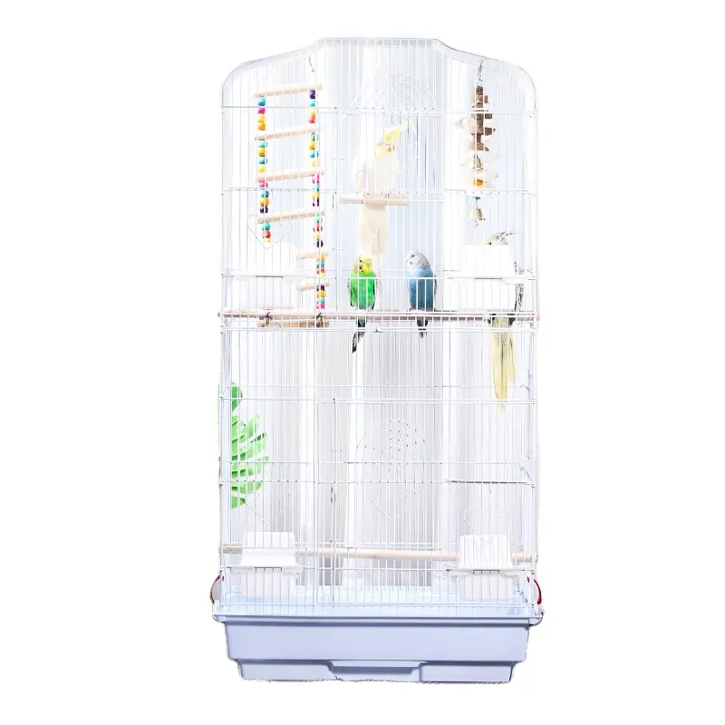 Wholesale Pet supplies animal cages for bird foldable metal big large bird cage parrot budgie cage for canaries kandang burung