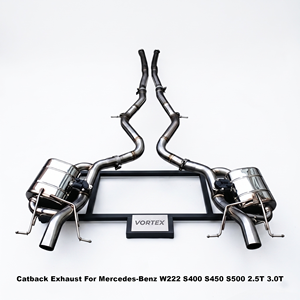 Vortex Executive-Tuned Stainless Steel Catback For Mercedes-Benz W222 S400 S450 S500 2.5T 3.0T 2014-2020 - Product Image 1
