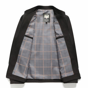 शरद ऋतु वसंत पुरुषों की आकस्मिक जैकेट 100% पॉलिएस्टर लाइन लाइन स्टैंड कॉलर बॉम्बर सादे बॉम्बर सादे बॉम्बर सादे - Product Image 4