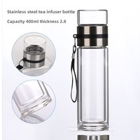 Bouteilles isothermes à double paroi sans BPA de qualité alimentaire et tasses à thé avec infuseur à thé et séparation eau/thé