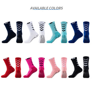 Chaussettes de football athlétiques pour adultes en nylon épais tricoté antidérapant avec poche pour protège-tibias - Product Image 3