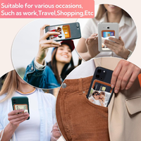 Titulaire de carte de crédit de téléphone en cuir PU personnalisé Sublimation Phone Sticky Card Holder Blanks Portable PU Card Holder