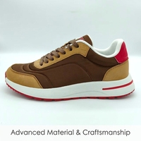 Chaussures de course transfrontalières pour hommes, style tendance, à lacets, semelle épaisse, en tissu PU respirant, chaussures de sport décontractées