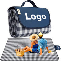 Grande tapis de pique-nique imperméable pliable, couverture de camping portable avec sangle de transport, motifs variés