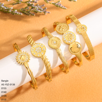 Bracelet personnalisé écologique pour femme, polyvalent, hypoallergénique, plaqué or PVd, motif tournesol, rose, zircon