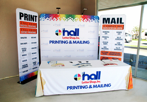 Trade Show Back Wall Backdrop Graphic Exhibition Tube System Table Cover Pop up Banner Happy Birthday Decoration - Product Image 4