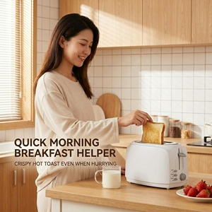 Manuell Bedienbarer Platzsparender Doppelschlitz-<span class=keywords><strong>Toaster</strong></span> für Vermietungen mit Sieben Bräunungsstufen, Stopp-Schalter und Stabilen Füßen - Product Image 4
