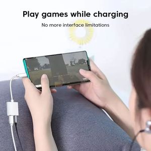 High Quality <b>Type</b> <b>C</b> <b>Adapter</b> 2 in 1 Usb-<b>c</b> to 3.5mm Jack Headphones Aux Audio Splitter Charger Usb <b>C</b> Earphone <b>Adapter</b> - Product Image 5