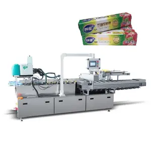 Automatic preservative film Cartoning Machine, aluminum foil wrap box packing machine, aluminum foil cartoning boxing machine