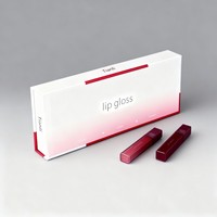 Boîte cadeau pour gloss à lèvres à impression numérique, ensemble de crayons à lèvres et de gloss à lèvres, boîte d'emballage en carton en forme de livre, boîte d'emballage pour rouge à lèvres