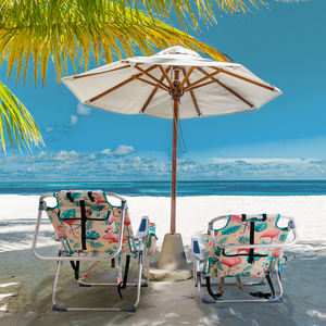 Chaise de plage en tissu Oxford, tube en aluminium, blanc argenté, capacité de 100 kg - Product Image 4