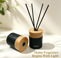 Diffuseur d'aromathérapie en verre rond, flacon vide pour huiles essentielles et parfums d'intérieur, sans flamme, pour senteurs florales