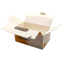 Boîte d'emballage pour restauration rapide personnalisée, vente chaude, boîte à emporter pour poulet frit KFC, boîte en papier pour déjeuner à emporter, boîte en papier pour aliments