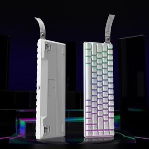 Teclado Mecánico para Juegos de Perfil Bajo con 68 Teclas, Iluminación RGB Fluida, Puerto USB-C, Cable Desmontable, Interruptor Azul, Distribución US - Product Image 5