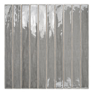 Piastrella Creta 50 Grigia 5x50 Cm Finitura Lucida Bordi Irregolari - Product Image 1