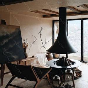 CRUISE plafond suspendu bois éthanol cheminée sans fumée laiton personnalisé grand hôtel OEM conception cheminée <span class=keywords><strong>murale</strong></span> suspendue - Product Image 3