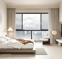 METDGOOD Ventana corredera de aluminio insonorizada personalizada Marco fuerte de vidrio templado de doble capa Moderno para exteriores Hecho en China