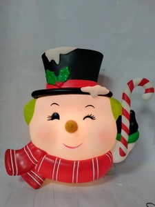 Décorations de Noël en plastique soufflé pour la maison, cadeaux de Noël, de Navidad, de Nouvel An, de fêtes, bonhomme de neige en plastique pour le jardin - Product Image 5