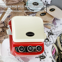 Imprimante d'étiquettes portable Phomemo P15 Mini avec ruban adhésif pour batterie 1200 mAh - En stock pour emballage cadeau et loisirs créatifs