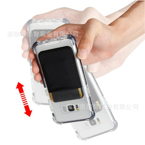 Funda trasera creativa para teléfono con tapa, accesorio para teléfono Leica con tarjetero, bolsillo para teléfono autoadhesivo 3M sin residuos. - Product Image 4