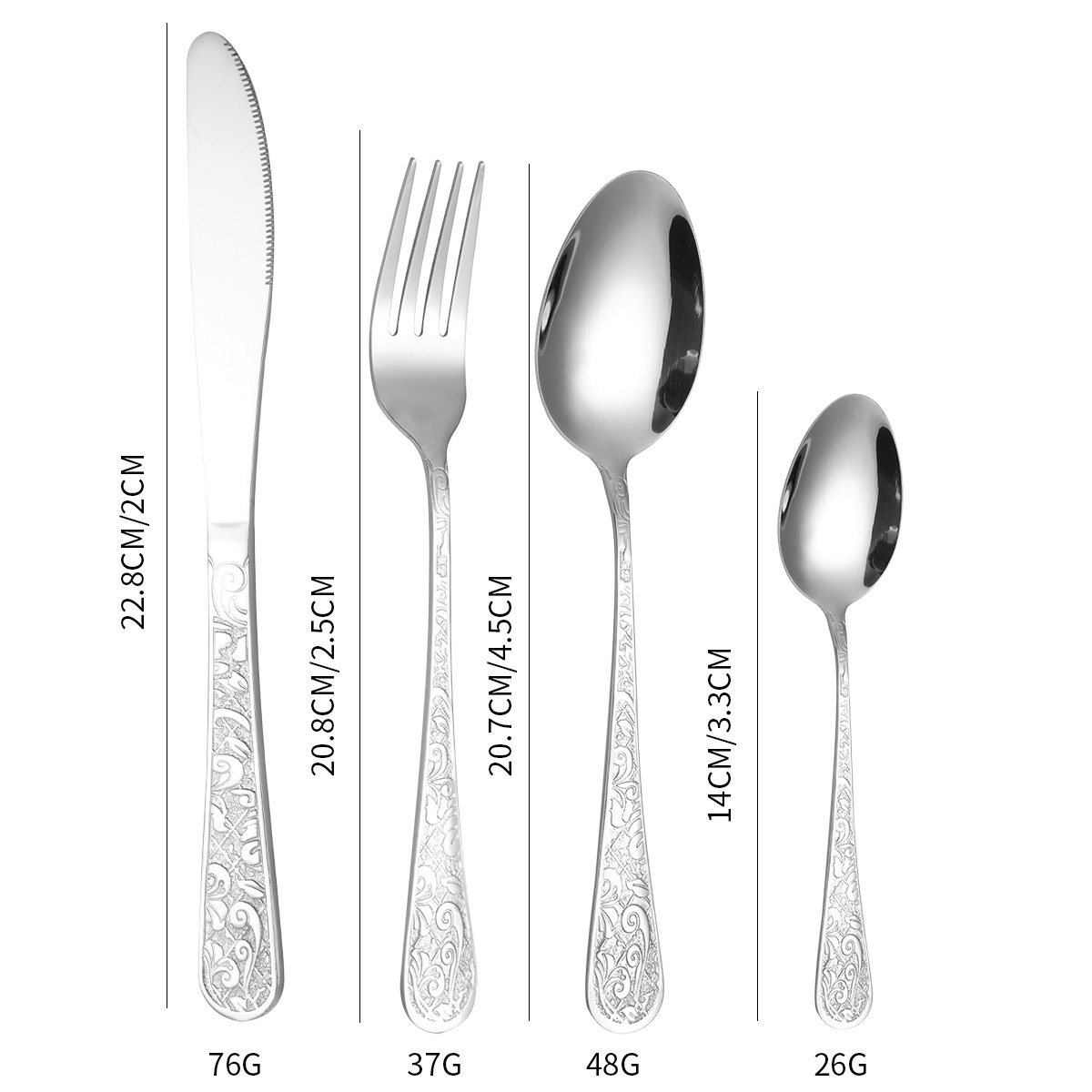 Christofle 4-piece Main Cutlery Set (Silver)